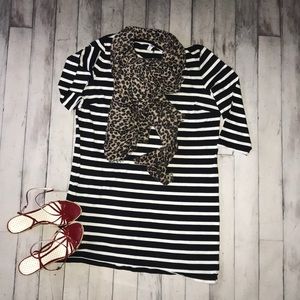 Shift dress with 3/4 length sleeves